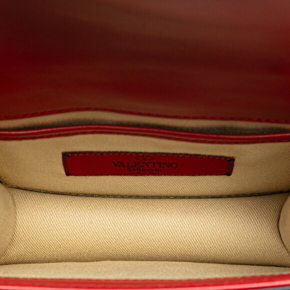 VALENTINO Red Leather Shoulder Bag - Picture 5 of 7